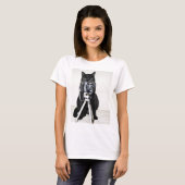 Katze mit der Kamera T-Shirt (Vorne ganz)
