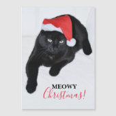 Katze mit der roten Weihnachtsmannmütze Magnetkarte (Vorderseite)