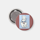 Katze mit Diamond Collar Magnet (Vorderseite/Rückseite)