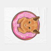 Katze mit Donut Fleecedecke (Vorderseite (Horizontal))
