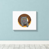 Katze mit Donut Leinwanddruck (Insitu (Holzboden))