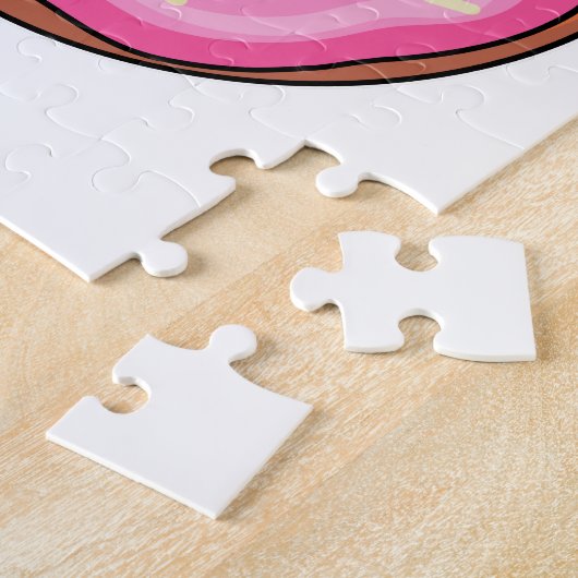 Katze mit Donut Puzzle (Seite)