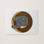 Katze mit Donut Puzzle (Horizontal)