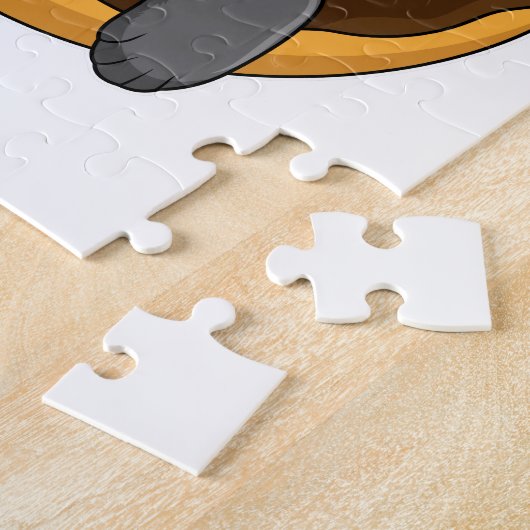 Katze mit Donut Puzzle (Seite)