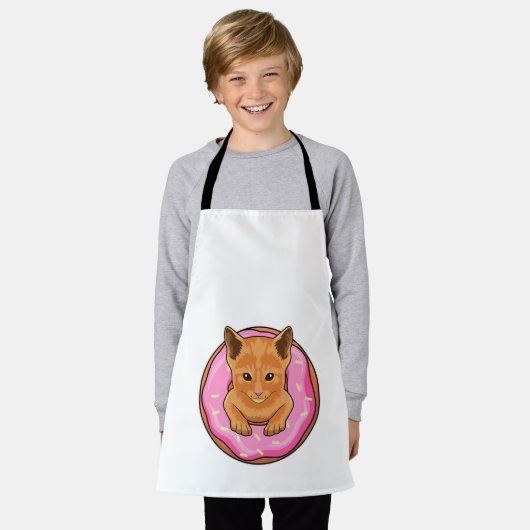 Katze mit Donut Schürze (Getragen)