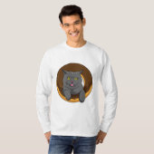Katze mit Donut T-Shirt (Vorne ganz)