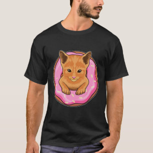 Katze mit Donut T-Shirt