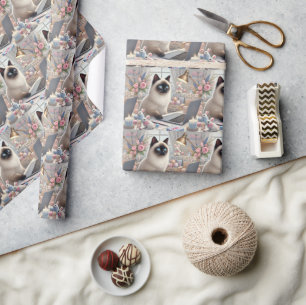 Katze mit Eiern Ostern Urlaub für Katzen Liebhaber Geschenkpapier