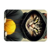 Katze mit einem Ball aus Garn Magnet (Horizontal)