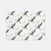 Katze mit einem Fisch Fleecedecke (Vorderseite (Horizontal))