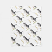 Katze mit einem Fisch Fleecedecke (Vorderseite)