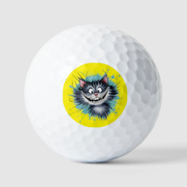 Katze mit einem Lächeln. Golfball