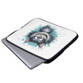 Katze mit einem Lächeln. Laptopschutzhülle (Vorne Knopf)