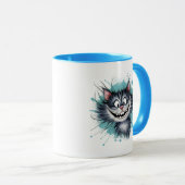 Katze mit einem Lächeln. Tasse (VorderseiteRechts)