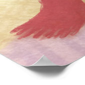 Katze mit einem roten Skarabäus Poster (Ecke)