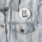 Katze mit einem Stilftigen Schnurrbart, Herzkatzen Button (Beispiel)