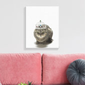 Katze mit einem Tiara Leinwanddruck (Insitu (Wohnzimmer))