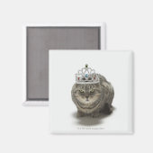 Katze mit einem Tiara Magnet (Vorderseite/Rückseite)