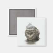Katze mit einem Tiara Magnet (Vorderseite/Rückseite)