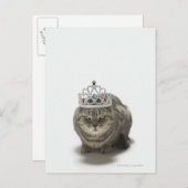 Katze mit einem Tiara Postkarte (Vorne/Hinten)