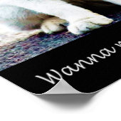 Katze mit einem Verhaltensplakat Poster (Ecke)