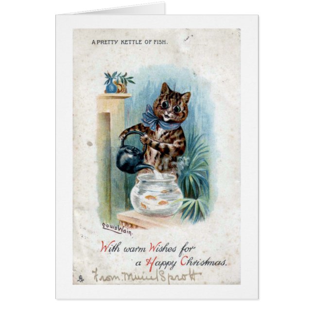 Katze mit einem Wasserkocher, Louis Wain (Vorne)