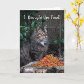 Katze mit einer Dankbarkeit Herzkarte Geburtstag K Karte (Gelbe Blume)