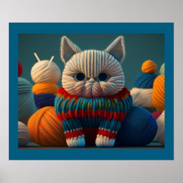 Katze mit einer "Hauptstadt "A"-Einstellung Poster