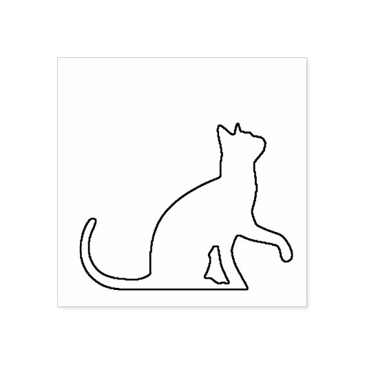 Katze mit einer Paw Up Art Briefmarke setzen Gummistempel (Prägung)