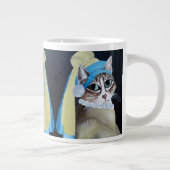 Katze mit einer Perle, die Jumbo-Tasse verdient (Rechts)