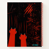 Katze mit Einstellung Spaß Tagebuch Notizbuch (Rückseite)