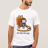 Katze mit Eistockflügel T-Shirt (Vorderseite)