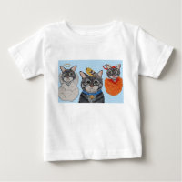 Katze mit Engel und Teufel
