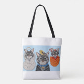 Katze mit Engel und Teufel Tasche (Rückseite)