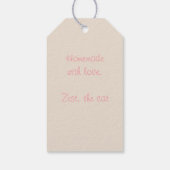 Katze mit Extravaganten Kuchen und Zuckerguss Bäck Geschenkanhänger (Rückseite)