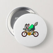 Katze mit Fahrrad Button (Vorne & Hinten)