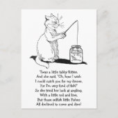 Katze mit Fangrinne Postkarte (Vorderseite)