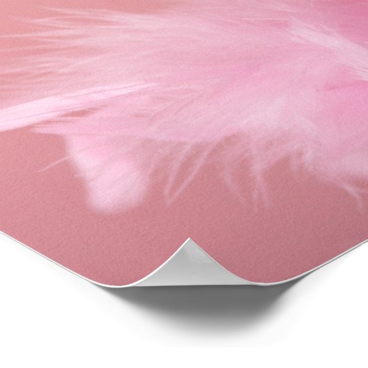 Katze mit Federbohne Poster (Ecke)