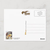 Katze mit Federhut Postkarte (Rückseite)