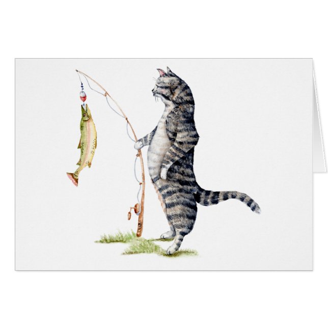 Katze mit Fisch (Vorderseite (Horizontal))