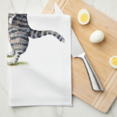 Katze mit Fisch Geschirrtuch (Viertel Falte)