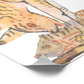 Katze mit Fisch Poster (Ecke)