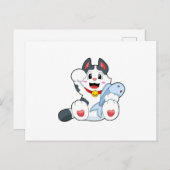 Katze mit Fisch Postkarte (Vorne/Hinten)