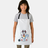 Katze mit Fisch Schürze (Insitu)