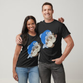 Katze mit Fisch T-Shirt (Unisex)