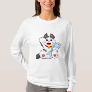 Katze mit Fisch T-Shirt