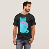 Katze mit Fisch T-Shirt (Vorne ganz)