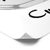 Katze mit Fischkeule-Plakat Poster (Ecke)