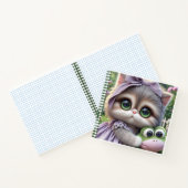 Katze mit Frosch, von Natasha Us Notizblock (Innenseite)