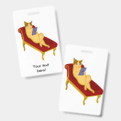 Katze mit Gadget-Clipart Ausweis (Vorder- & Rückseite)